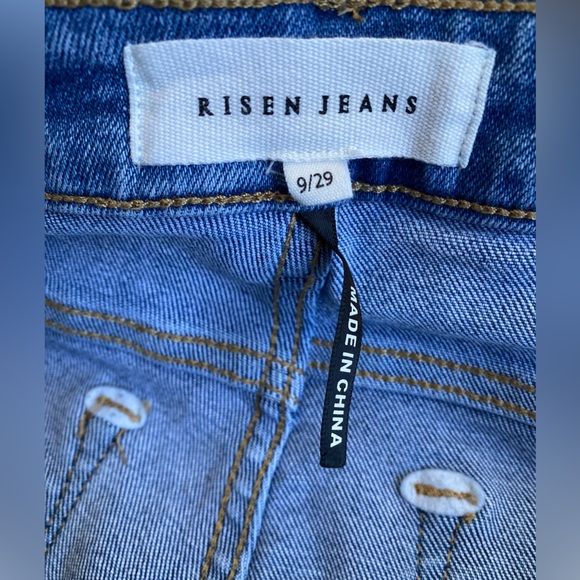Risen Jeans Blue Womens Cropped Straight Jeans Size 29 - Picture 11 of 14